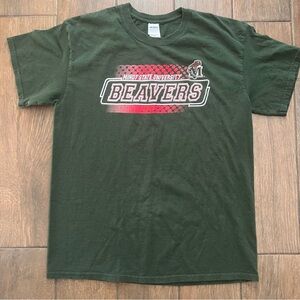 Minot State University Beavers College Unisex T Shirt Gildan Heavy Cotton sz L